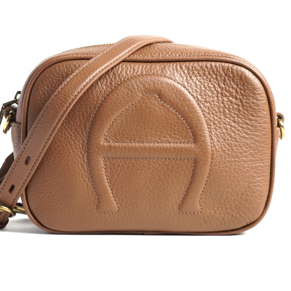 Etienne Aigner Brown/Tan leather luxury Adeline crossbody purse bag NWT $189